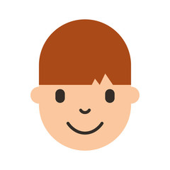 Fototapeta premium young man head avatar character vector illustration design