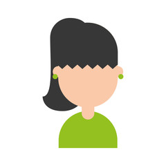 cute young girl avatar character vector illustration design