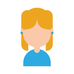 cute young girl avatar character vector illustration design