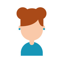 cute young girl avatar character vector illustration design
