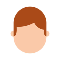 young man head avatar character vector illustration design