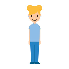 cute young girl avatar character vector illustration design