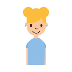 cute young girl avatar character vector illustration design