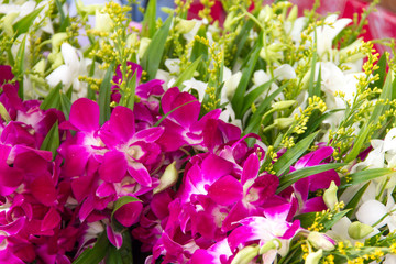 Flowers for worship in bugket