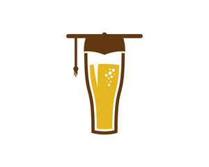 School Beer Icon Logo Design Element