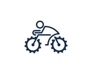 Obraz na płótnie Canvas Bike Gear Icon Logo Design Element