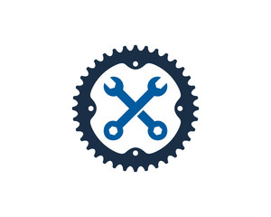 Repair Bike Icon Logo Design Element