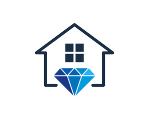 Diamond House Icon Logo Design Element