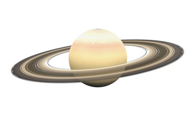Planet Saturn Isolated
