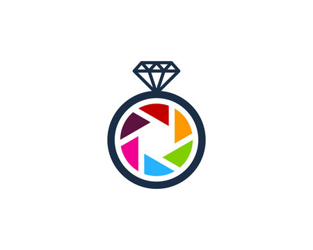 Diamond Camera Icon Logo Design Element