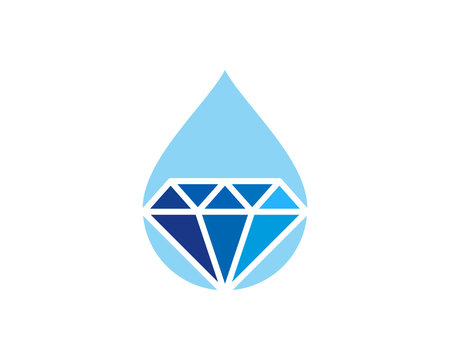 Water Diamond Icon Logo Design Element