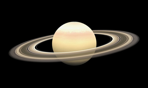 Planet Saturn Isolated