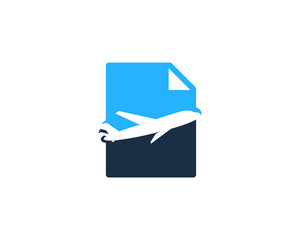 Travel File Document Icon Logo Design Element