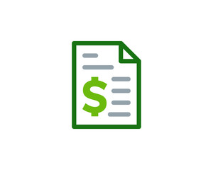 File Document Money Icon Logo Design Element