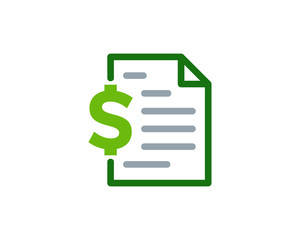 Money File Document Icon Logo Design Element