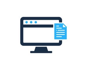 Computer File Document Icon Logo Design Element