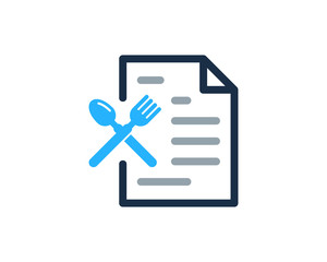 Fototapeta premium File Document Food Icon Logo Design Element