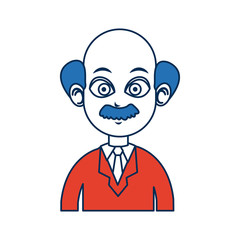 doctor man people character with blue hair image