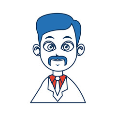 doctor man people character with blue hair image