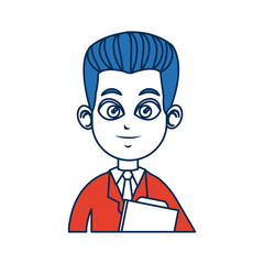 doctor man people character with blue hair image