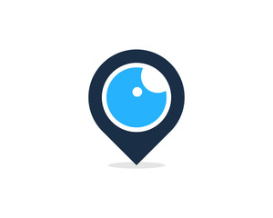 Location Eye Icon Logo Design Element