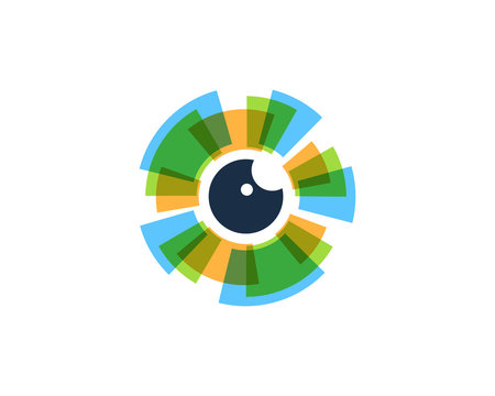 Portal Eye Icon Logo Design Element