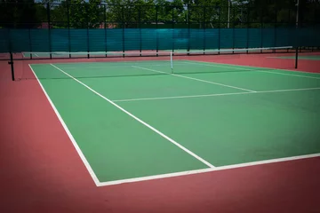 Wandaufkleber green tennis court © sutichak