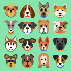 Fototapeta premium Set of cartoon dogs
