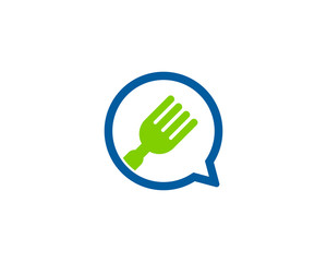 Food Talk Icon Logo Design Element