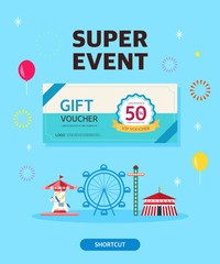 Shopping template illustration