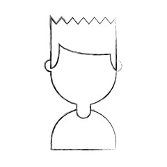young man avatar character vector illustration design