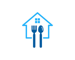 Home Food Icon Logo Design Element