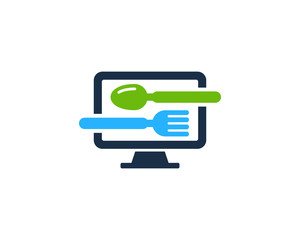 Food PC Icon Logo Design Element