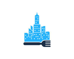 City Food Icon Logo Design Element