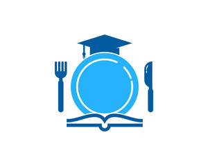 Education Food Icon Logo Design Element
