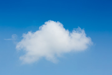 one cloud on clear blue sky
