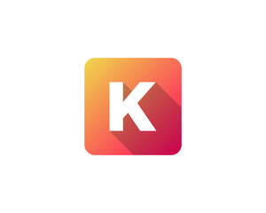 Modern Gradation Shadow Letter K Icon Logo Design Element