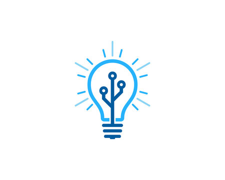 Tech Idea Icon Logo Design Element