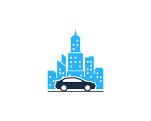 Car Town Icon Logo Design Element