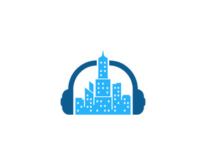 Music Town Icon Logo Design Element