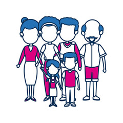 cute family people together in blue image