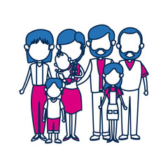 cute family people together in blue image