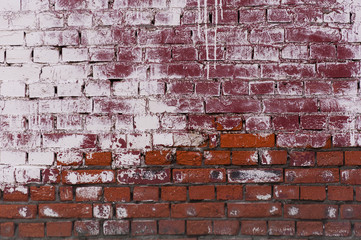 Painted brick wall