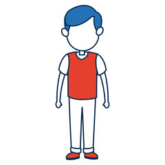 avatar man standing father character in blue and orange