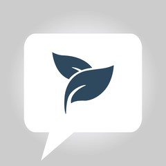 Naklejka premium herbal spa treatment leaves vector icon