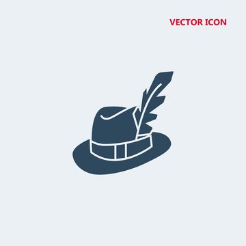 Fedora Hat Sketch Vector Icon