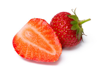 Strawberry isolated on white background. close up