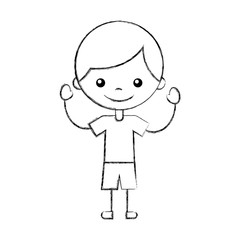 cute boy character icon vector illustration design