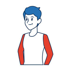 young people in casual clothes man isolated