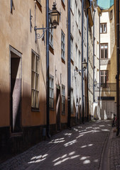 Naklejka premium Street in old town of Stockholm, Sweden